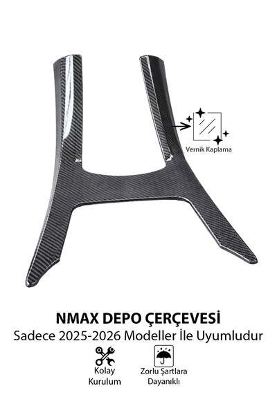 Yamaha Nmax Uyumlu Depo Çerçevesi 2025-2026 Karbon Desen