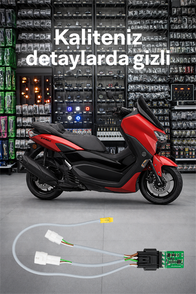 Yamaha Nmax Uyumlu F1 Çakar Modülü Soketli Kablo Seti  2021-2024