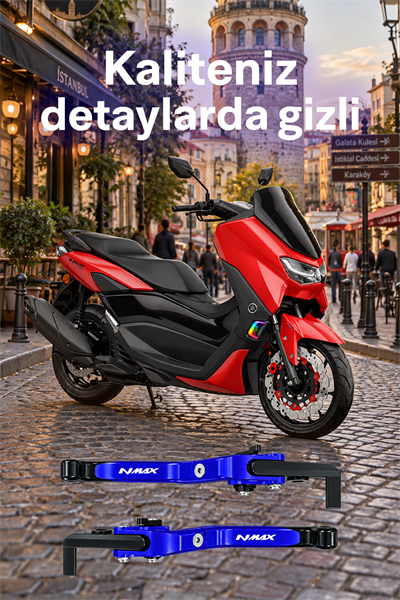 Yamaha Nmax Uyumlu Fren Maneti 2021-2026 Cnc Mavi