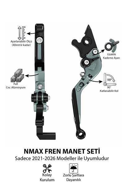 Yamaha Nmax Uyumlu Fren Maneti 2021-2026 Cnc Titanyum