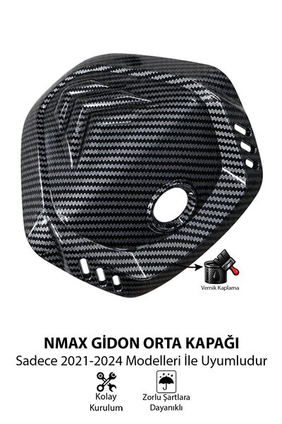 Yamaha Nmax Uyumlu Gidon Orta Kapağı 2021-2024 Karbon
