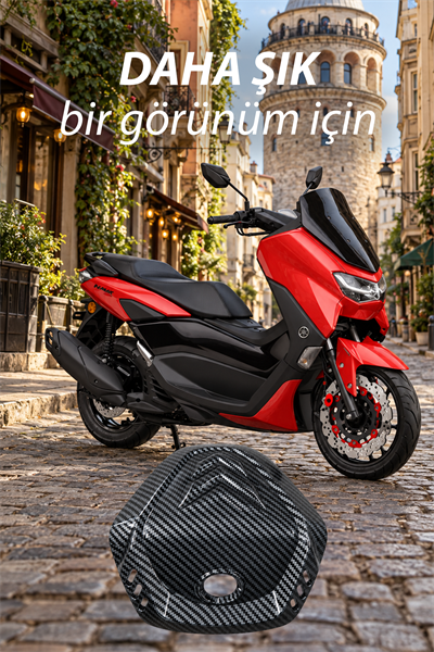 Yamaha Nmax Uyumlu Gidon Orta Kapağı 2021-2024 Karbon
