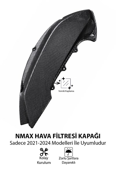 Yamaha Nmax Uyumlu Hava Filtresi Kapağı 2021-2024 Karbon Desen