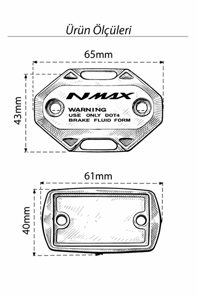 Yamaha Nmax Uyumlu Hidrolik Kapağı 2021-2026 Cnc Gold
