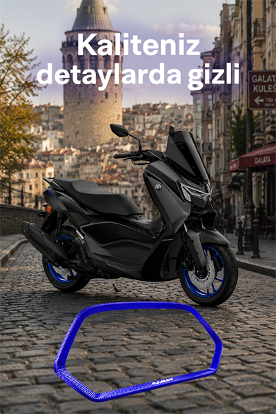 Yamaha Nmax Uyumlu Kadran Çerçevesi 2025-2026 Cnc Mavi