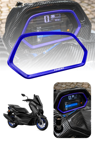 Yamaha Nmax Uyumlu Kadran Çerçevesi 2025-2026 Cnc Mavi