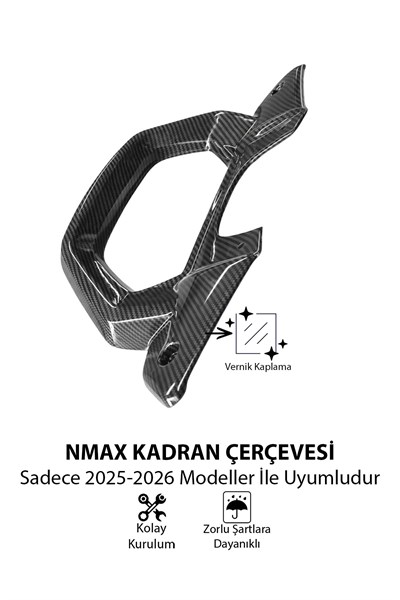 Yamaha Nmax Uyumlu Kadran Çerçevesi 2025-2026 Karbon Desen