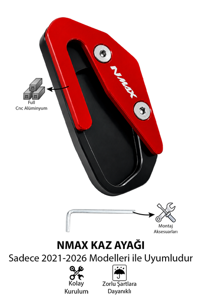 Yamaha Nmax Uyumlu Kaz Ayağı Koruyucu Seti 2021-2026 Cnc Kırmızı