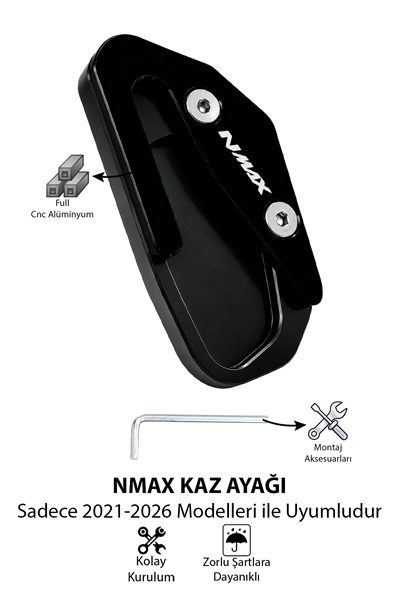 Yamaha Nmax Uyumlu Kaz Ayağı Koruyucu Seti 2021-2026 Cnc Siyah