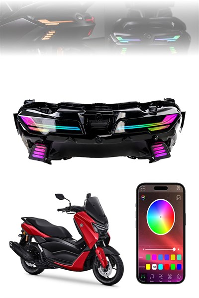 Yamaha Nmax Turbo Uyumlu Rgb Far Ledi 2024 Telefon Kontrollü