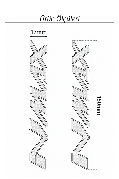 Yamaha Nmax Uyumlu Logo Sticker 2021-2026 Siyah