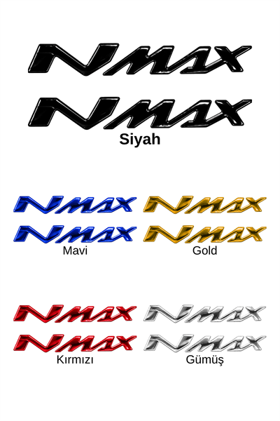 Yamaha Nmax Uyumlu Logo Sticker 2021-2026 Siyah