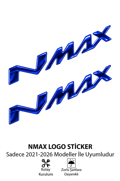Yamaha Nmax Uyumlu Logo Sticker 2021-2026 Mavi