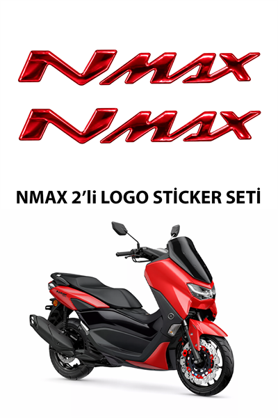 Yamaha Nmax Uyumlu Logo Sticker 2021-2026 Kırmızı