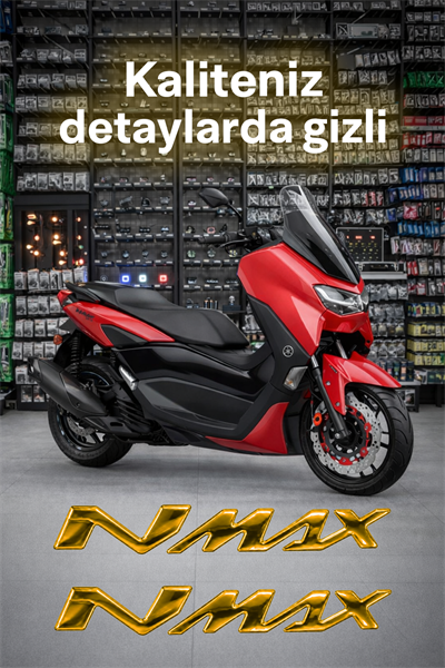 Yamaha Nmax Uyumlu Logo Sticker 2021-2026 Gold