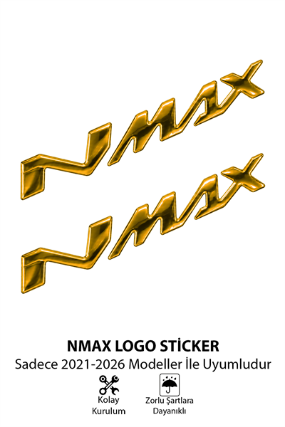 Yamaha Nmax Uyumlu Logo Sticker 2021-2026 Gold