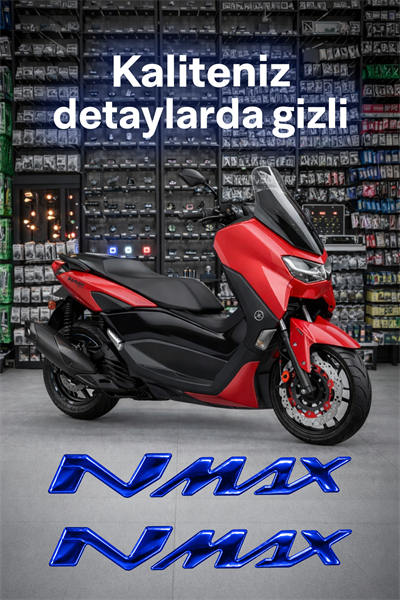 Yamaha Nmax Uyumlu Logo Sticker 2021-2026 Mavi