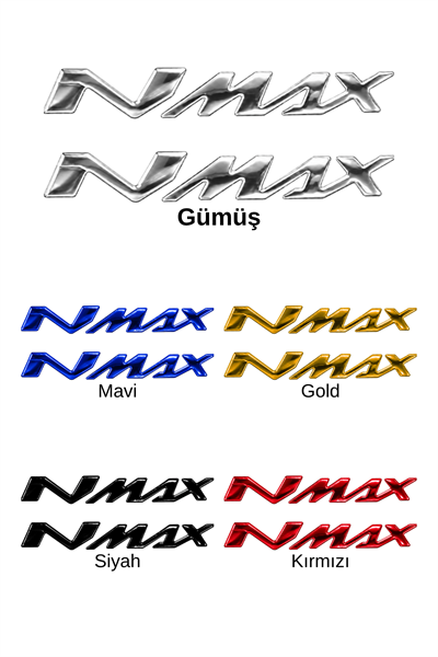 Yamaha Nmax Uyumlu Logo Sticker 2021-2026 Gümüş