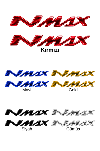 Yamaha Nmax Uyumlu Logo Sticker 2021-2026 Kırmızı
