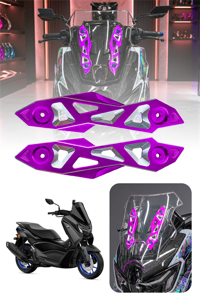 Yamaha Nmax Uyumlu Ön Cam Braketi 2025-2026 Cnc Mor