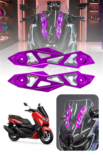 Yamaha Nmax Uyumlu Ön Cam Braketi 2025-2026 Cnc Mor