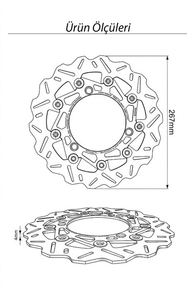Yamaha Nmax Uyumlu Ön Fren Disk 2018-2026 Cnc Siyah