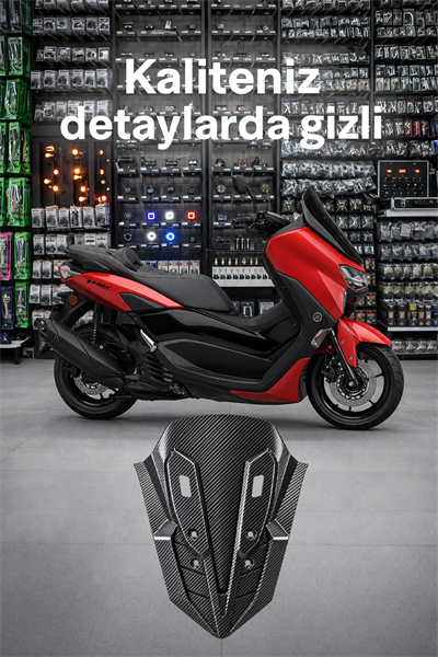 Yamaha Nmax Uyumlu Ön Üst Panel 2021-2024 Karbon Desen