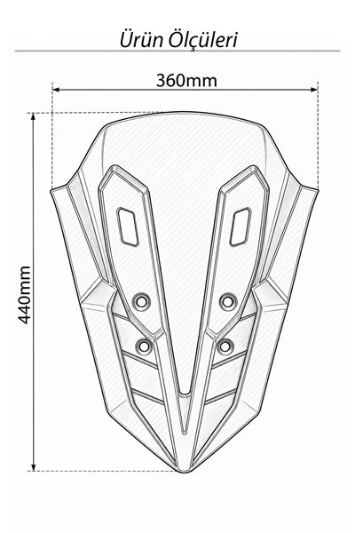 Yamaha Nmax Uyumlu Ön Üst Panel 2021-2024 Karbon Desen