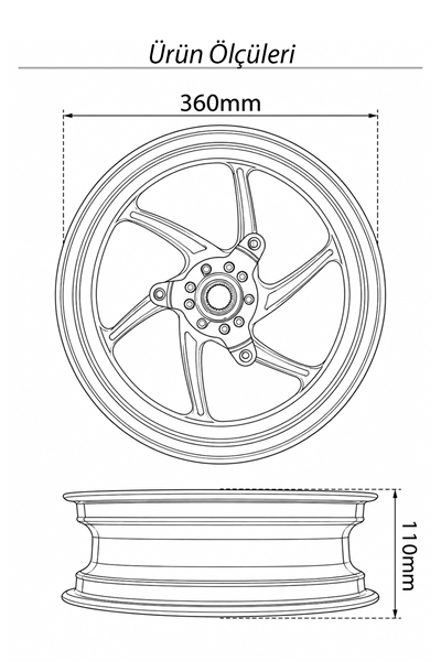 Yamaha Nmax Uyumlu 2li Ön Arka Jant Seti Cnc Parlak Gold