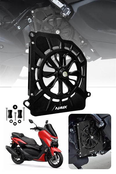 Yamaha Nmax Uyumlu Pervaneli Radyatör Koruması 2021-2026 Cnc Siyah