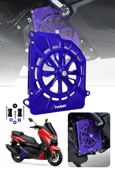 Yamaha Nmax Uyumlu Pervaneli Radyatör Koruması 2021-2026 Cnc Mavi