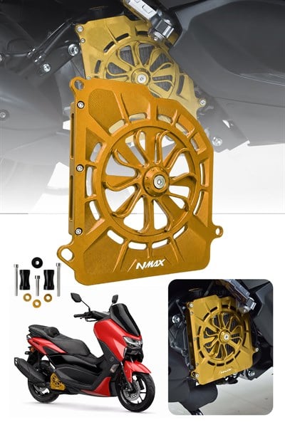 Yamaha Nmax Uyumlu Pervaneli Radyatör Koruması 2021-2026 Cnc Gold
