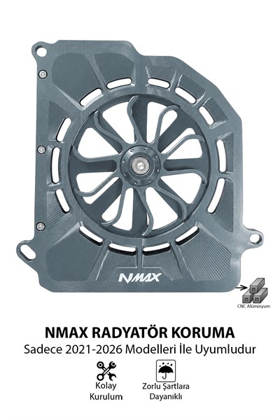 Yamaha Nmax Uyumlu Pervaneli Radyatör Koruması 2021-2026 Cnc Titanyum