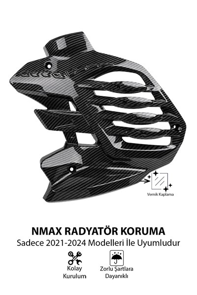 Yamaha Nmax Uyumlu Radyatör Koruma 2021-2024 Karbon Desen