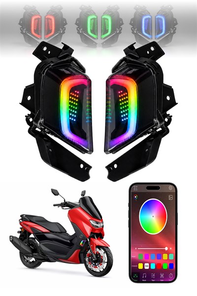 Yamaha Nmax Uyumlu Rgb Sinyal Ledi 2020-2024 Telefon Kontrollü