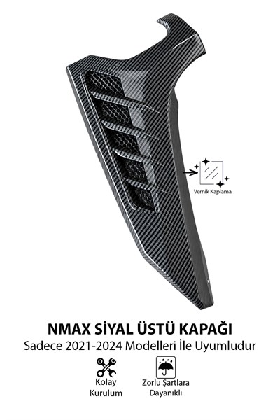 Yamaha Nmax Uyumlu Sinyal Üstü Kapağı 2021-2024 Karbon Desen