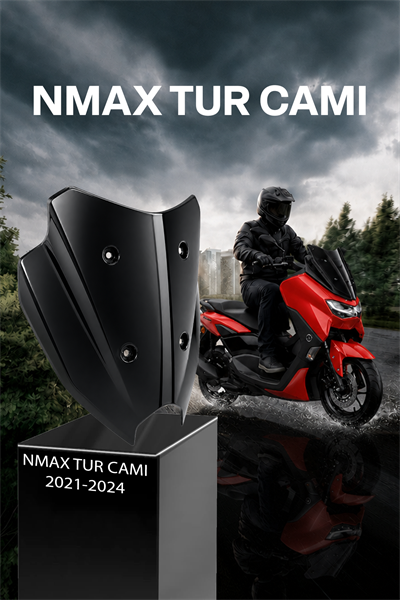 Yamaha Nmax Uyumlu Sport Tur Camı 2025-2026 Siyah