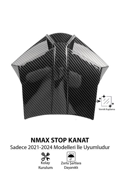 Yamaha Nmax Uyumlu Stop Kanat 2021-2024 Karbon Desen