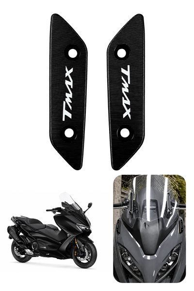 Yamaha Tmax Uyumlu Ayna Yuva Kapaması 2020-2026 Cnc Siyah