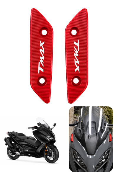 Yamaha Tmax Uyumlu Ayna Yuva Kapaması 2020-2026 Cnc Kırmızı