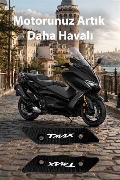 Yamaha Tmax Uyumlu Ayna Yuva Kapaması 2020-2026 Cnc Siyah