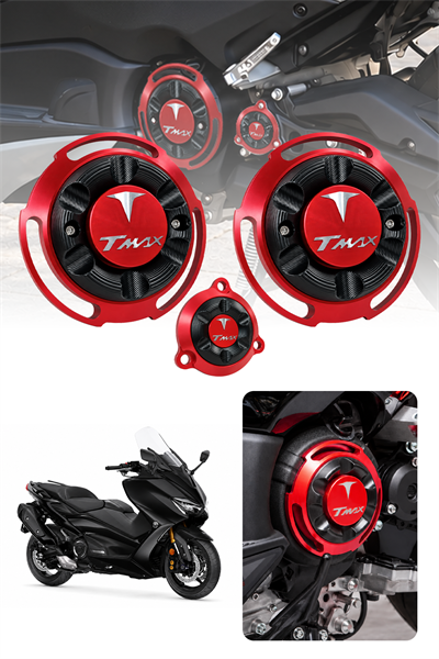 Yamaha Tmax Uyumlu Debriyaj Kapak Seti 2020-2026 Cnc Kırmızı