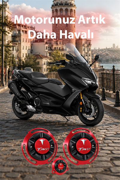 Yamaha Tmax Uyumlu Debriyaj Kapak Seti 2020-2026 Cnc Kırmızı