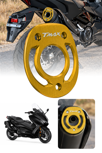 Yamaha Tmax Uyumlu Egzoz Ucu 2020-2026 Cnc Gold