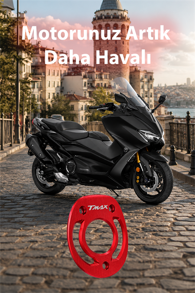 Yamaha Tmax Uyumlu Egzoz Ucu 2020-2026 Cnc Kırmızı