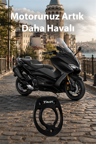Yamaha Tmax Uyumlu Egzoz Ucu 2020-2026 Cnc Siyah