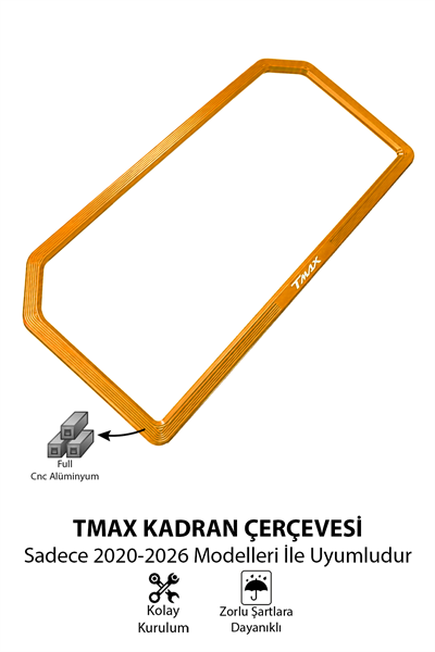 Yamaha Tmax Uyumlu Kadran Çerçevesi 2020-2026 Cnc Gold