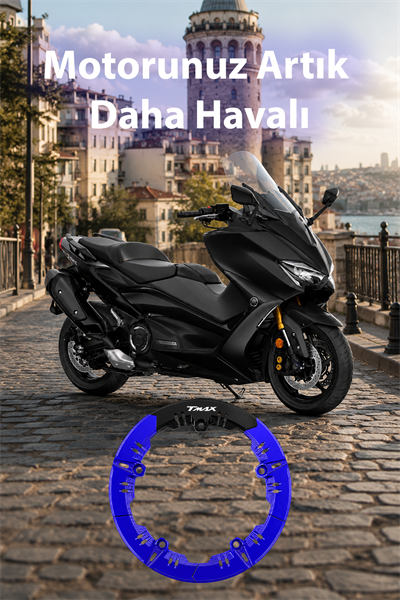 Yamaha Tmax Uyumlu Kasnak Çerçevesi 2020-2026 Cnc Mavi