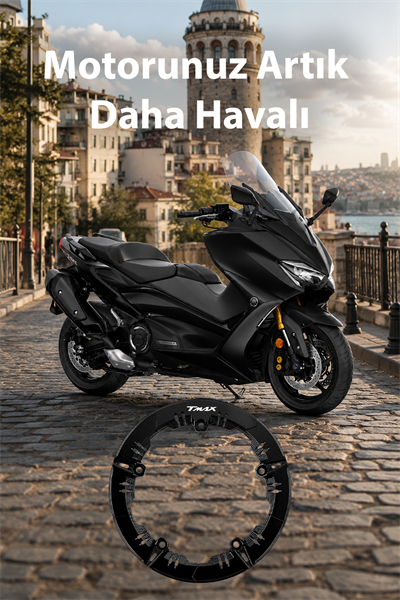 Yamaha Tmax Uyumlu Kasnak Çerçevesi 2020-2026 Cnc Siyah
