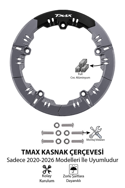 Yamaha Tmax Uyumlu Kasnak Çerçevesi 2020-2026 Cnc Titanyum